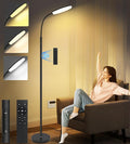 Light Therapy Lamp, 10000 Lux UV-Free Happy Therapy Lamp, Full Spectrum Sunlight Lamp with Remote Control, Light Therapy Floor Lamp with 10 Color Temperature & 6 Brightness & Timer-Black