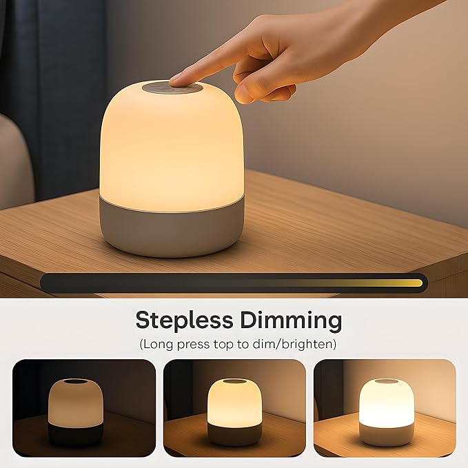 Night Light for Kids, Baby Light for Nursery,12 Colors Changing Modes & Stepless Dimming, Nursery Night Lamp,Rechargeable Night Light for Breastfeeding,BPA Free,Touch Control