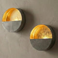NativeSkins Eclipse Metal Wall Candle Sconces Set of Two Wall Candle Holders - Set of 2 Handcrafted Decorative Tea Light Sconce for Living Room Decor Gold Tea Holder