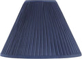 Aspen Creative 33170, Mushroom Pleated Traditional Dark Blue Spider Lamp Shade, 6-1/2" Top x 15" Bottom x 11" Slant