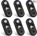 LED Motion Sensor Light Indoor, Black Magnetic Under Cabinet Lighting Daylight White, Dimmable Rechargeable Puck Lights for Closet, Kitchen, Stairs(6 Pack)