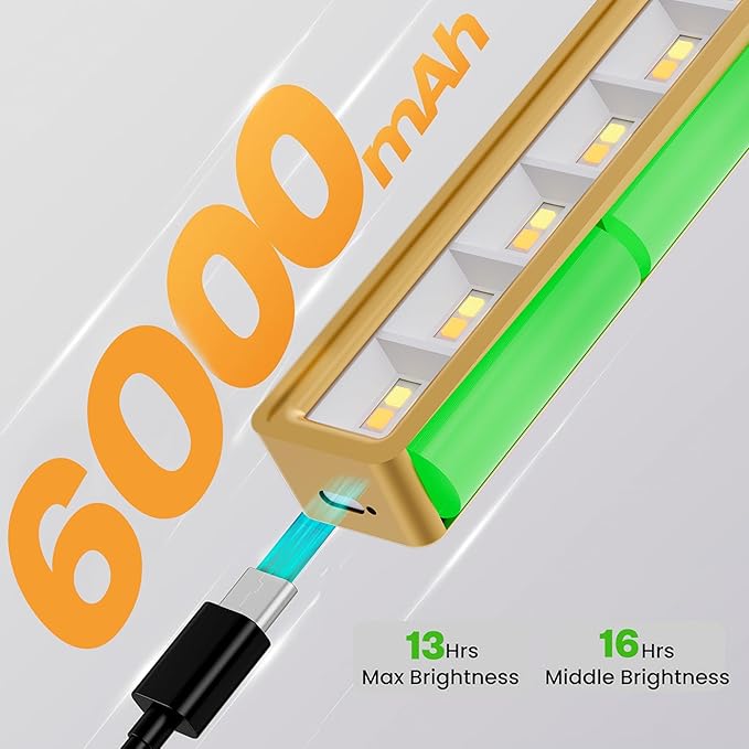 2 Pack 24 Inch Wall Lights for Pictures - Brass Cordless Rechargeable Wall Sconces with Dimmable Remote for Above Mirror, Painting & Décor