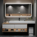 36in Luxury Bathroom Vanity with Sink - Modern Bathroom Vanity Wash Set, Suspended Bathroom Cabinet, Smart Defogging & Led Lighting | Wall-Mounted Storage with 2 Drawers