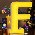 Light Up LED Letter Lights – USB Powered Color Changing Alphabet Sign, APP Controlled Night Light for Bedroom, Party, Birthday, Christmas & Valentine Decorations,F