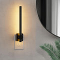 L LOHAS LED Night Light, Night Lights Plug into Wall, 0-200LM Bathroom Nightlight, Dusk to Dawn Sensor 2W Dimmable Nightlights, Soft White 3000K, Modern Black Night Light for Mirror Restroom, 1 Pack