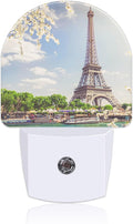 Plug in Night Lights Eiffel Tour Over Seine River Nightlight Plug Into Wall Dusk to Dawn Sensor LED Night Light for Kid Girls Boys Room Decor, Hallway, Kitchen, Bathroom, Nursery, Stairs