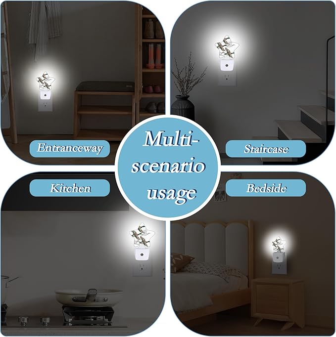 Duck Mallard Wild Bird Plug-in Night Light with Dusk-to-Dawn Sensor for Bathroom,Bedroom and Hallway Sleep Friendly Lamp for Women/Girls/Boys Gift,0.5w