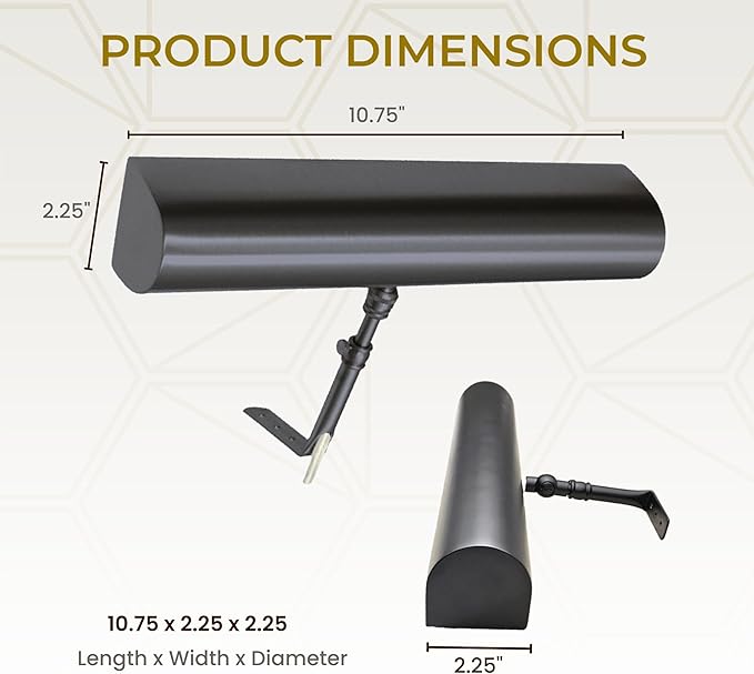 Royal Designs, Inc. Plug-in Picture Light, Gallery Lighting, 12 ft Cord with in-Line Hi/Low/Off Switch, PLP-2010-10-ORB, Oil Rubbed Bronze, 10.75 inch