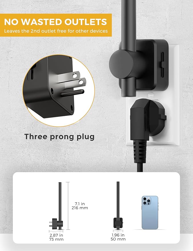 L LOHAS LED Night Light, Night Lights Plug into Wall, 0-200LM Bathroom Nightlight, Dusk to Dawn Sensor 2W Dimmable Nightlights, Soft White 3000K, Modern Black Night Light for Mirror Restroom, 1 Pack