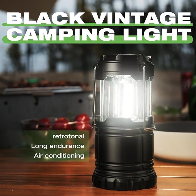 Lantern Collapsible Camping Light, Battery Operated Lanterns LED Super Bright for Power Outages Indoor Emergency Outdoor Camping Hiking Kit (COB-6)
