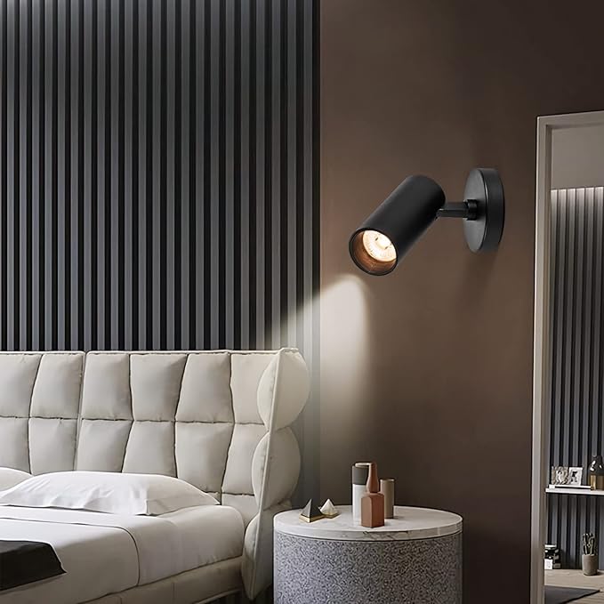 LED Ceiling Spotlight 3000K (Warm White 2Pack 12W No Dimmable,Spot Lights Black with 360° Pivoting Fixture, Adjustable Directional Indoor Spot Light,Tilt Angle Accent Lighting, 24°Beam Angle