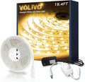 VOLIVO Warm White LED Strip, 16.4ft Dimmable LED Strip 2700K Soft Warm White, Strong Adhesive, Flexible Tape Light for Kitchen Cabinets, Bedroom