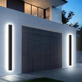 Upgraded 70inch 2pcs Modern Wall Light, 4.33 Inch Wide Dimmable Linear Wall Sconce, Waterproof IP65, Black LED Long Outdoor Lights for Garage, Front Door, Exterior Wall Lights
