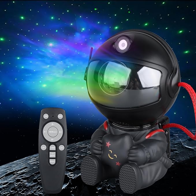 Astronaut Star Projector, Star Projector Galaxy Light for Kids，8 Modes Remote and 270° Adjustable Led Lights for Bedroom, Girls Room Decoration, Home Theater, Ceiling, Timer(Original Black)