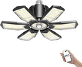 Motion Sensor Garage Light 200W 20000LM, Deformable LED Ceiling Light with Remote Control & Timer Setting - 6500K Motion Activated Light Indoor Bulb for Basement/Workshop