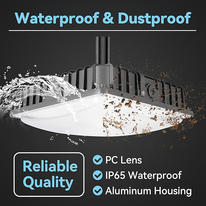 70W LED Canopy Light 4Pack, Selectable Wattage 30/45/60/70W, 3CCT 4000/5000/6500K, LED Canopy Lights Outdoor, Commerical Gas Station Light for Garage Carport, 0-10V Dim 100-277VAC, ETL Listed