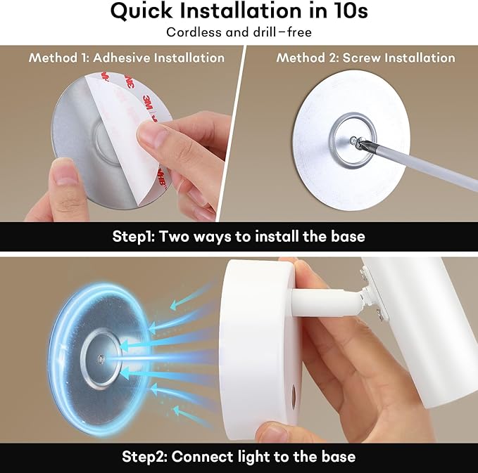 Lightess Spotlights Indoor with Remote, 6000mAh Wireless Spot Lights Indoor LED Uplighting with 3 Color Temperature, Rechargeable Battery Operated Spotlight for Plant Artwork Painting, 2 Pack White