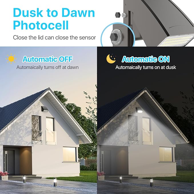 HYPERLITE Wall Pack Led Exterior Light: 100W 13,000LM ETL Listed Cut-Off LED Wall Pack Light - IP65 Waterproof Security Light Commercial and Industrial LED Wall Lights for Parking lot Home Yard