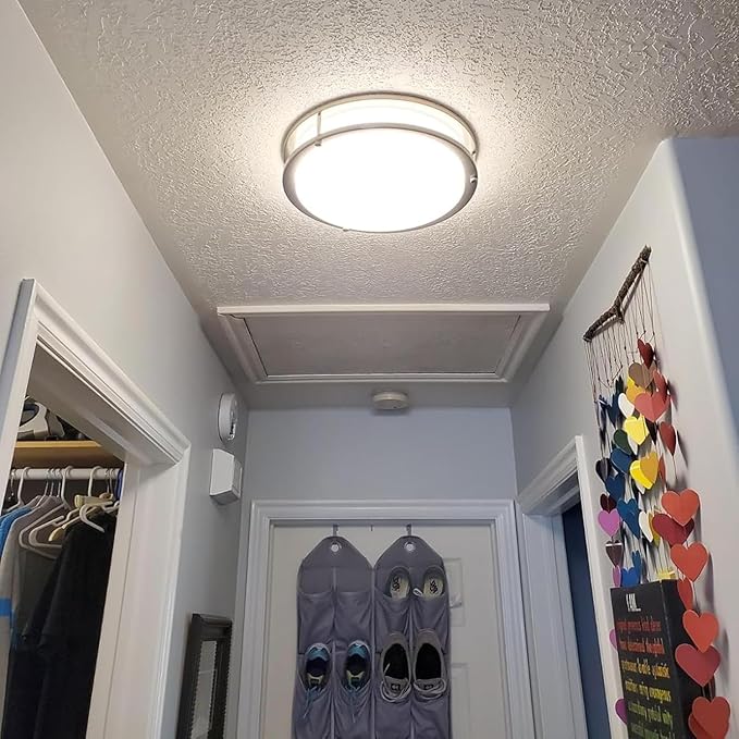 Drosbey 36W Dimmable LED Ceiling Light Fixture, Flush Mount Ceiling Lights for Kitchen, Bathroom, Bedroom, Hallway, 2700K/3000K/3500K/4000K/5000K Adjustable, 400W Equivalent, UL Listed