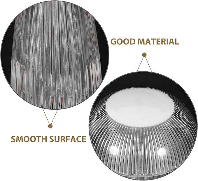 GALPADA Clear Mushroom Shape Bedside Lamp Warm Light Transparent Jellyfish Table Lamp for Bedroom Ambient Cozy Decor