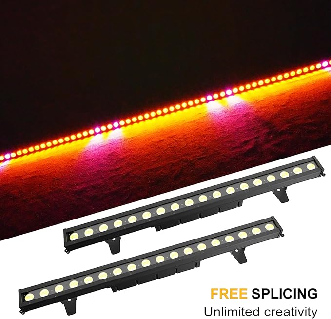 SHEHDS 18x10W Waterproof Wash Wall Light, RGBLAC 6-in-1, IP65 Waterproof, DMX512, Stage DJ Light, Strobe Effect, Aluminum Shell, for Outdoor Party, Disco, Live Show