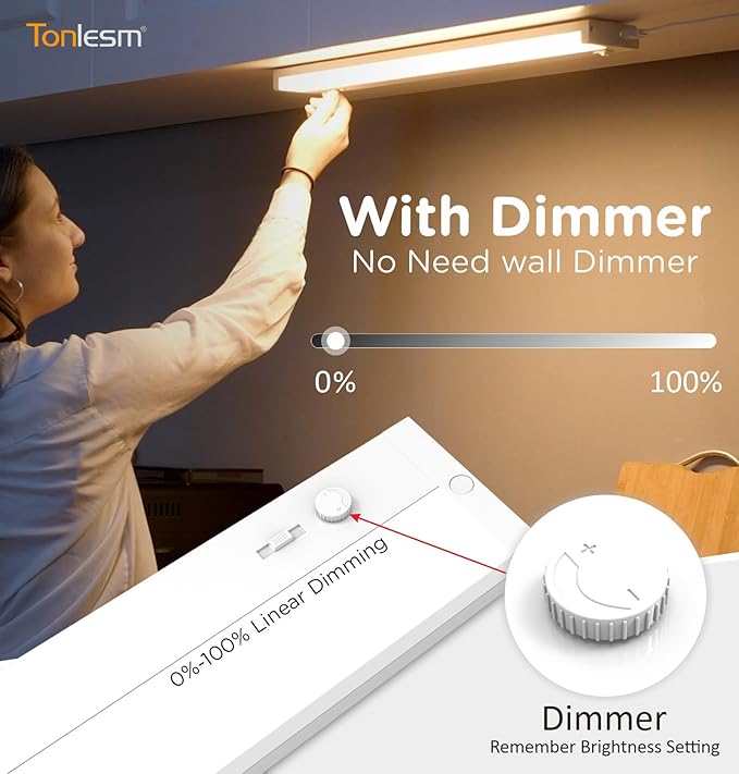LED Under Cabinet Lighting Plug-in Or Hardwired 32 Inch 21W Super Bright,Dimmable with Dimmer,120V 5CCT 2700/3000/3500/4000/5000K, Linkable Cabinet Light,Under Counter Lights for Kitchen
