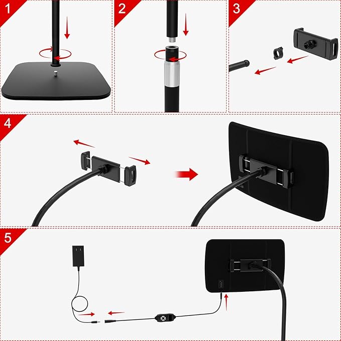 Red Light Therapy for Face and Body, 660nm Red Light Therapy and 850nm Infrared Light Therapy Lamp with Adjustable Stand