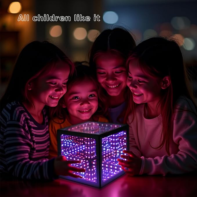 Infinity Hyper Cube LED Table Lamp, Color-Changing Music-Sync APP-Controlled Ambient Light for Gaming, Party, Home (10 Inches)