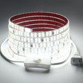 3.28 Feet LED Strip Lights AC 110V Outdoor Rope Lights Waterproof 240LEDs/m 6000K Cold White Super Bright Cuttable LED Light with Adhesive for Kitchen Cabinet Indoor Outdoor Indoor Decor