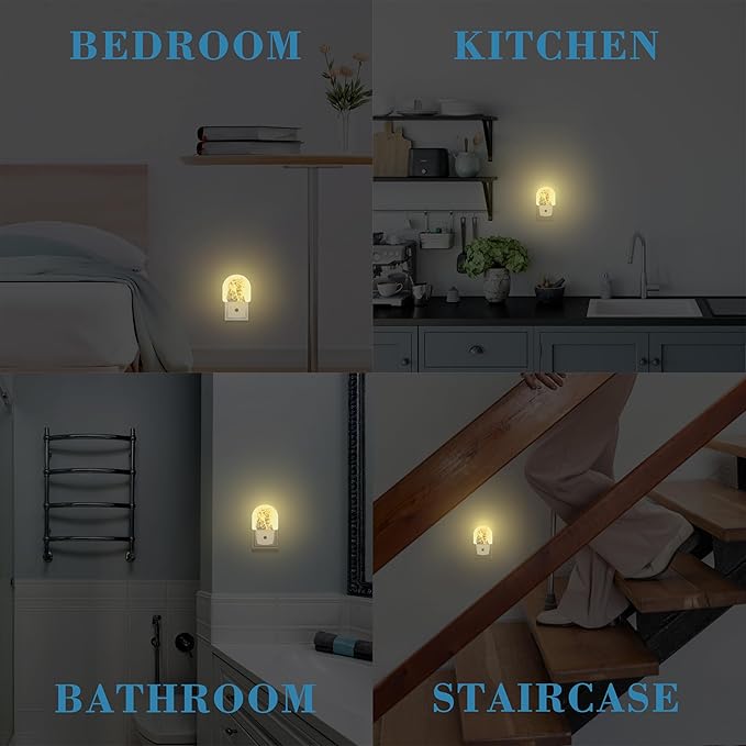 Night Light Plug into Wall Cute Praying Cat Night Light with Dusk to Dawn Sensor Night Light for Kid Girls Boys Women Men Room Decor, Hallway, Kitchen, Bathroom, Nursery, Stairs