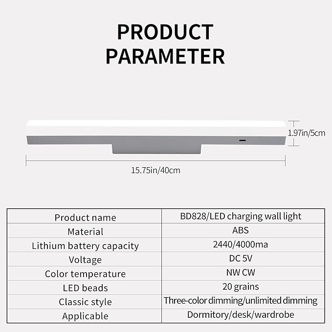 5w Rechargeable Battery LED Picture Light 2Pack, 4000mah 3CCT Magnetic led Lights for Pictures with Remote Dimmable and Timer,3 Lighting Modes Magnetic Light for Reading or Working