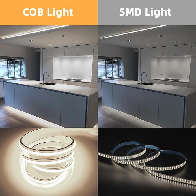 LED Strip Lights 32.8 Feet 110v LED Lights Outdoor Waterproof IP67 Adhesive Cuttable Tape Lighting with Plug 240 LEDs/m 6000K Cold White for Bedroom Kitchen Cabinet Lighting