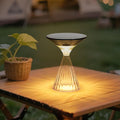LUTEC Cordless Table Lamp, Solar Table Light Waterproof Outdoor Indoor Light, Solar Powered/Battery Operated Rechargeable Desk lamp, 3 Way Dimmable Touch Lamp for Camping Patio Bedroom