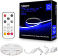 16.4ft Blue COB Led Strip Lights with RF Remote, Dimmable Bright Adhesive Indoor Led COB Light Strip for Cabinet, Paintings, Room, Bed