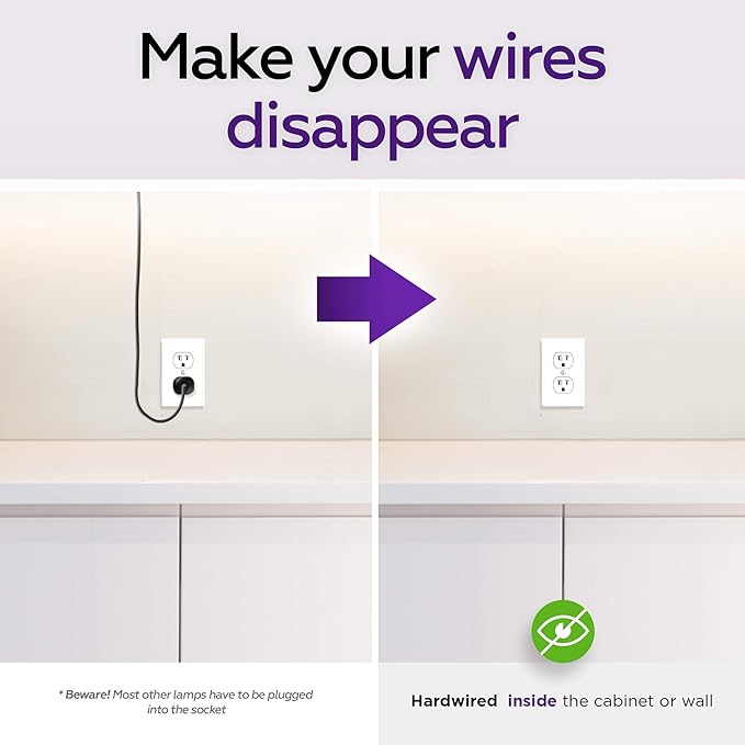 Hardwired LED Under Cabinet Task Lighting - 20 Watt, 36", Dimmable, CRI>90, 4000K (Cool White), Wide Body, Long Lasting Metal Base with Frost Lens