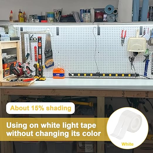 Light Soften Tape 2 PCS 0.78inx29ft LED Light Strip Masking Tape for Slightly Diffuser Light,White