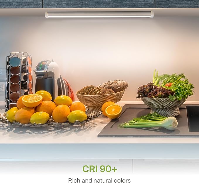 ASD Swivel LED Under Cabinet Lighting, 24 Inch 12W, Hardwired or Plug-in, 2700K/3000K/4000K, Hi/Low Switch, Rotatable Lens, Dimmable Linkable Under Counter Light for Kitchen, ETL & Energy Star