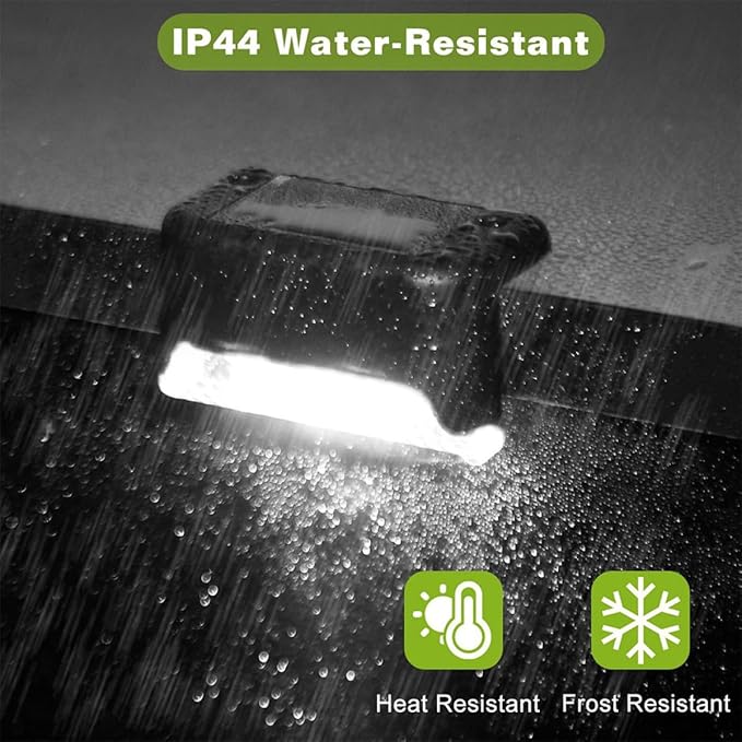 6Pcs Solar Garden Lights Outdoor Fence Lamps for Patio Deck Wall LED Solar Pathway Lighting for Safety and Decorative Courtyard Use