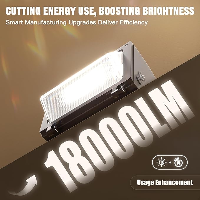 Dimmable 120W/96W/72W LED Wall Pack Light with Dusk to Dawn Photocell,18000LM 1000W HPS/HID Equiv.,6000K/5000K/4000K Daylight Outdoor Security Lighting,Commercial Wall Mount Lights for Warehouse,Yard
