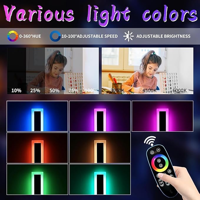 Widened 2 Pack Modern RGB Outdoor Wall Lights, 47.2inch 10 Colors Dimmable LED Wall Mount Sconces, 41W, IP65 Waterproof, Long Linear Garage Lighting Fixtures for Garden, Yard, House