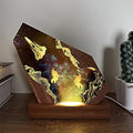 Space Resin Lamp - Handmade Galaxy Resin Night Light with USB Port, Variable Lights, Space Gifts for Adults, Astronaut Enthusiast Collectibles, Unique Birthday Gifts for Him & Her (10"x6")