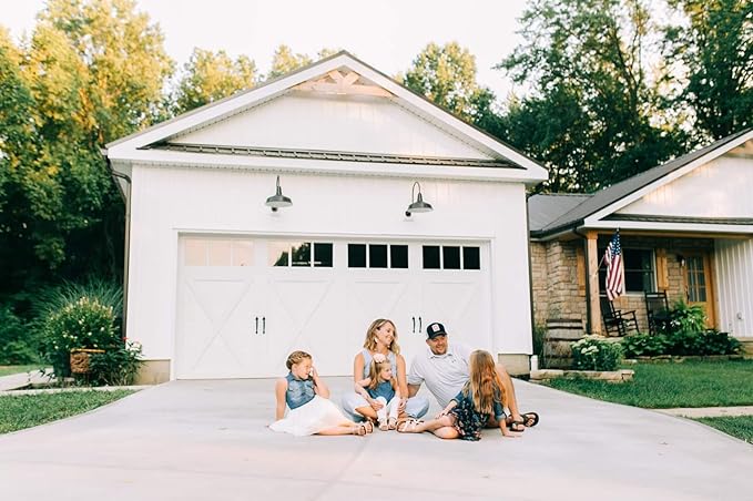 Steel Lighting Co. Gardena Barn Light | Outdoor Wall Mounted | 16" Dome | 11" Gooseneck | Farmhouse Light Made in America | Dark Bronze Exterior/Brass Interior