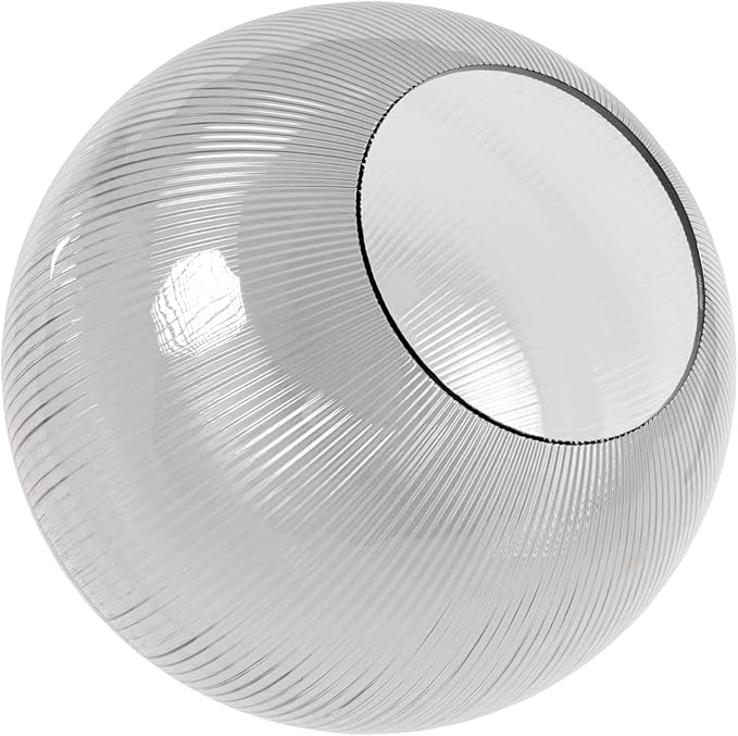 KASTLITE 6" Prismatic Acrylic Lamp Post Globe | Smooth Textured with 2.81" Neckless Opening | Manufactured in the USA | Plastic Light Cover - Not Glass