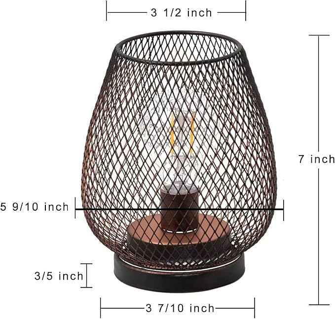 NEEDOMO 6 Pack Battery Operated Lamp Outdoor Table Lantern, LED Table Lantern with Timer Mode, Vintage Decorative Lights Cordless Lamp Indoor Outdoor Patio Bedroom Living Room with LED Bulb