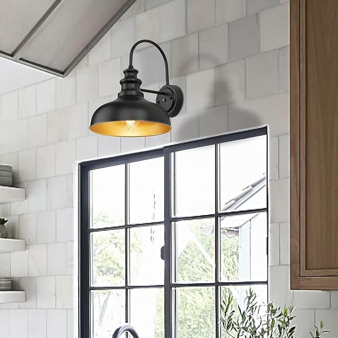 Bestshared Outdoor Barn Light,Outdoor Wall Sconce, Farmhouse Porch Wall lamp, Anti-Rust Front Door Lighting Fixture for House, Doorway, Patio, Garage
