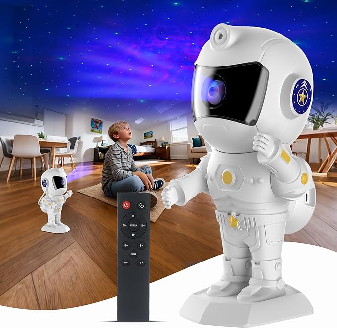 XIAOER Astronaut Galaxy Star Projector Night Light for Ceiling Bedroom Starlight Space Nebula Sky Star Lamp Projector with Timer Remote Christma Birthday Halloween Gifts for Kids Boy Teen Baby Toddler