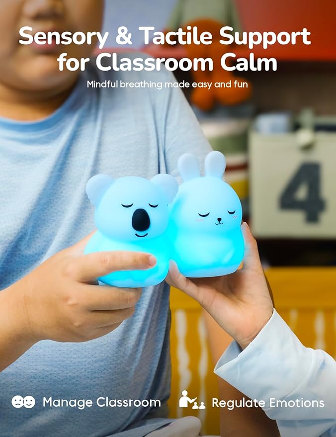 Breathing Pal Mini 'Bonnie' - Mindfulness Breathing Light, Guided Visual Meditation Breathing Light, Anxiety Relief Items for Calm Down Corner/Meditation/Sleep Aid for Adult/Kid