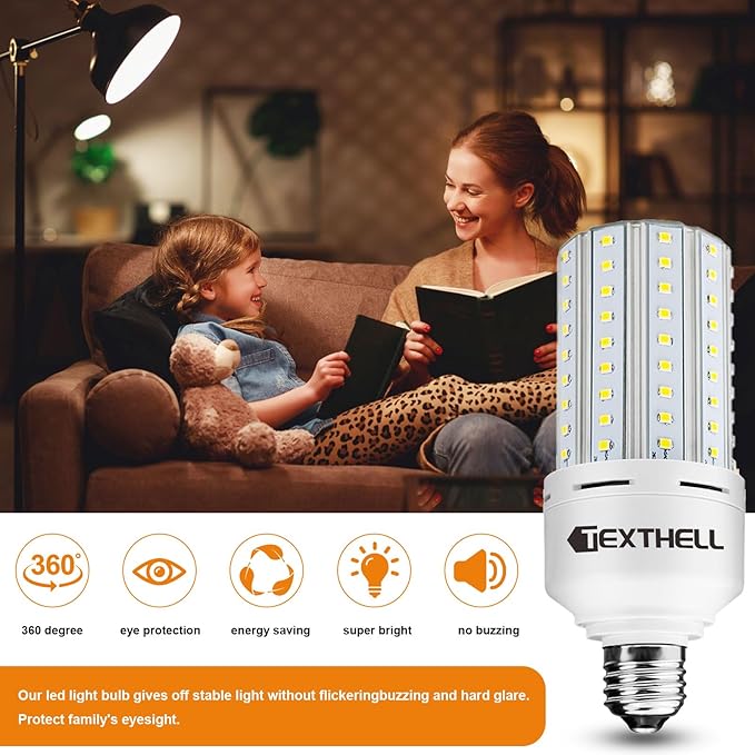 Led Light Bulb 400W Equivalent 6250 Lumen 5000K E26/E27 Medium Base 50W led Bulb for Outdoor Indoor Lamp Area Garage Warehouse Workshop Street Backyard