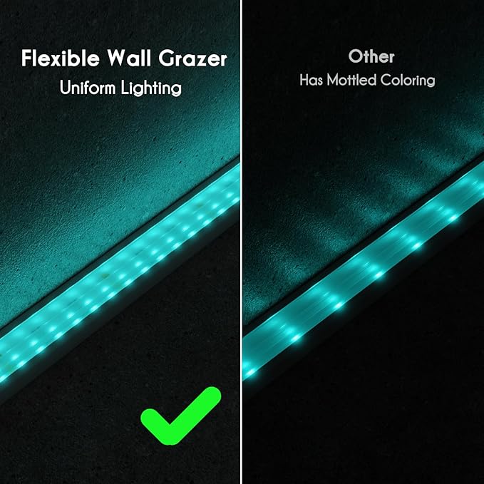 Shine Decor 3.3FT RGB Wall Washer Lights with Flexible Linear Design, IP67 Waterproof LED Strip Lights for Outdoor Commercial Lighting, Building, Wedding, and Church Decoration