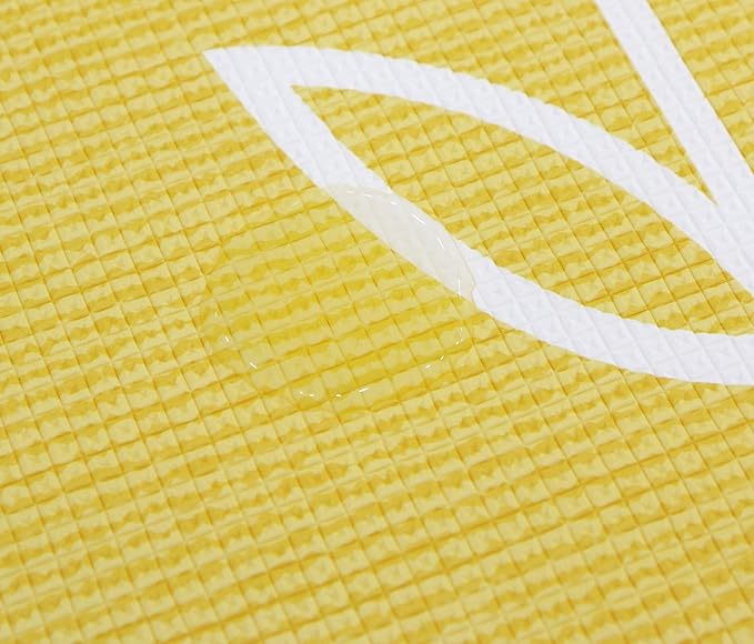 Baby Care Play Mat (Large, Sea Petals - Yellow) 82'' x 55'' Original One-Piece Reversible Rollable Waterproof Play Mat for Infants, Babies, Toddler, and Kids